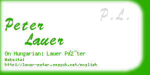 peter lauer business card